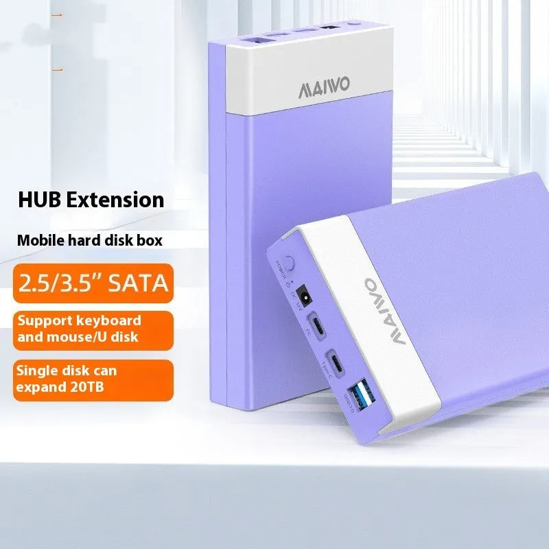 3.5 inch SATA to USB 3.0 hard disk enclosure with power supply and data cable