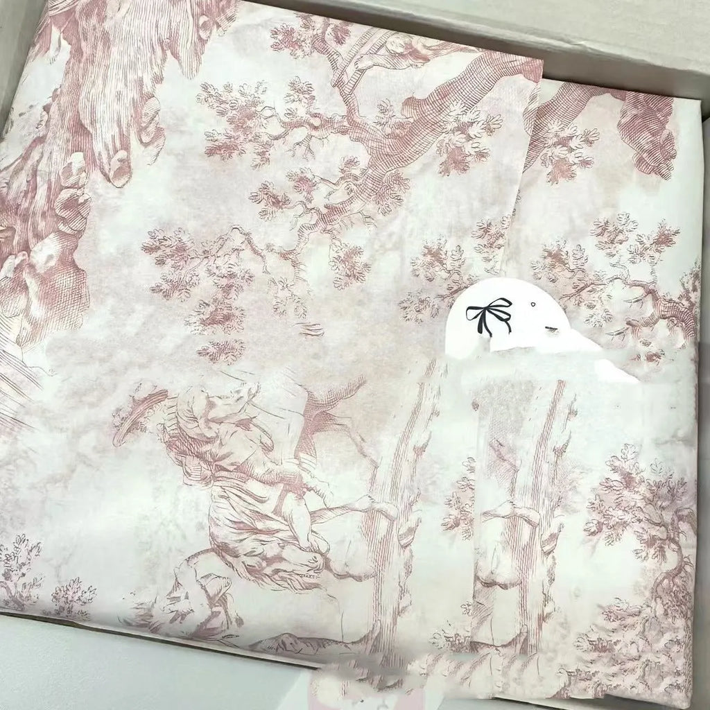 French romance decorative tissue paper in pink purple and green purple colours, 50x70cm retro style sheets