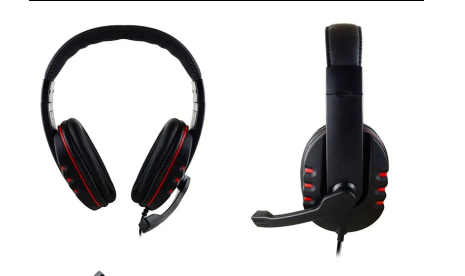 Warlord gaming headset wired with blue colour and soft PU leather earmuffs on black background