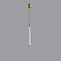 All copper duplex staircase long chandelier with LED light, 800mm diameter, single head, hanging in a tall room