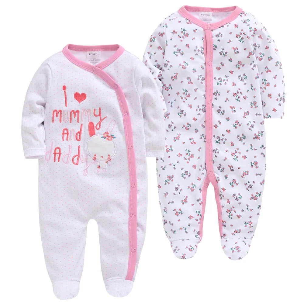 Baby onesie long sleeve cotton concealed button closure red group pattern infant bodysuit