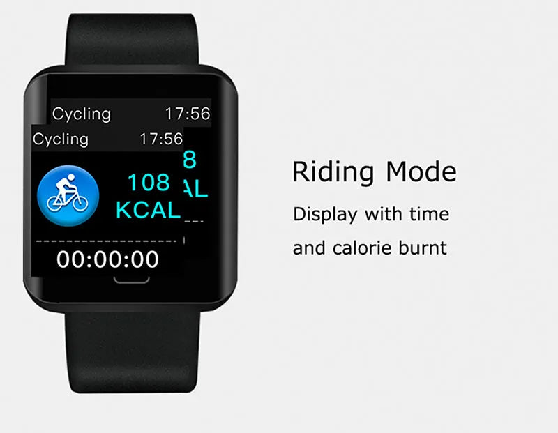 B8 smart bracelet in black with silver alloy case and LED display