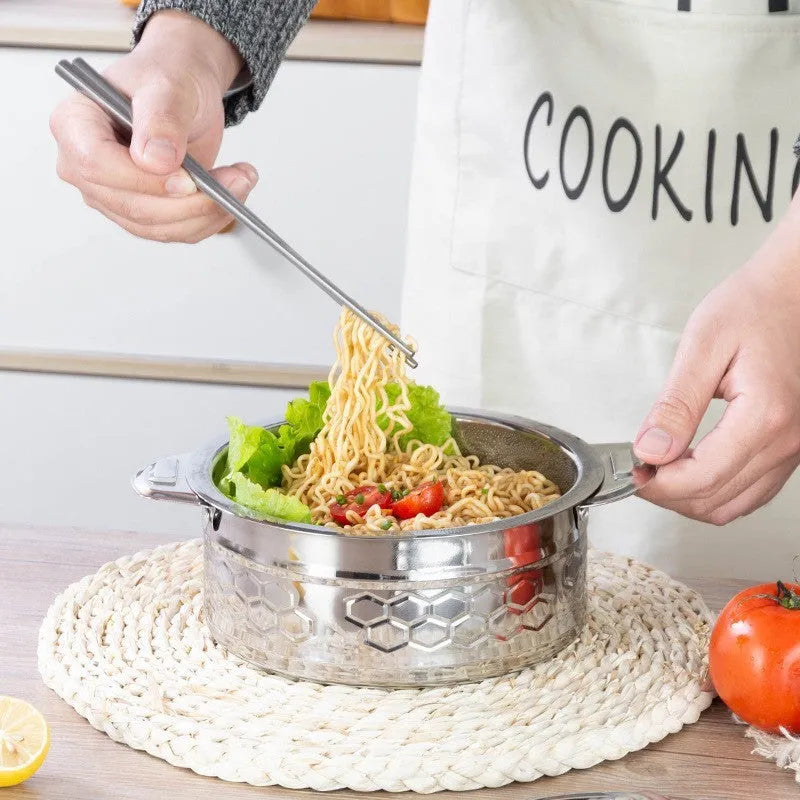Stainless steel insulated rice bucket set with lids, three pieces in 1L 2L 3L or 2L 3L 4L, embossed finish