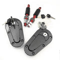 Pair of racing car front cover locks ABS plastic aluminium alloy black colour with lock