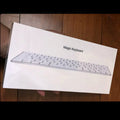 White Apple Bluetooth wireless keyboard with ultra-thin metal case