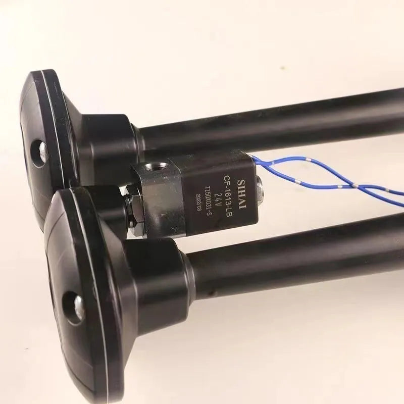 Black dual trumpet 12V 24V 300DB air horn and compressor kit for vehicles