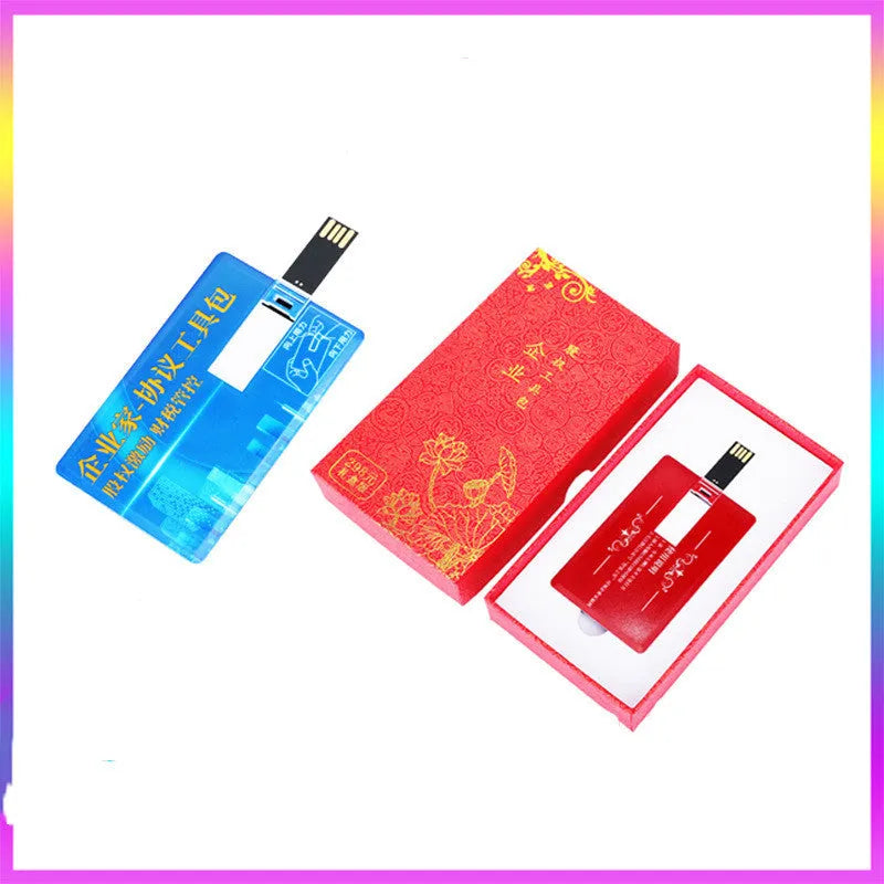 Creative gift USB flash drive, business card shape, USB 2.0, plastic shell, 8.5x5.6mm, 10g, capacities 4GB to 256GB
