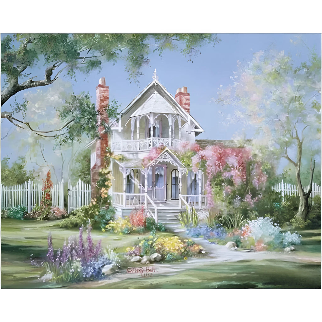 Meteor Garden digital oil painting on linen, 40x50cm Baroque landscape, half hand-painted, customer frame choice