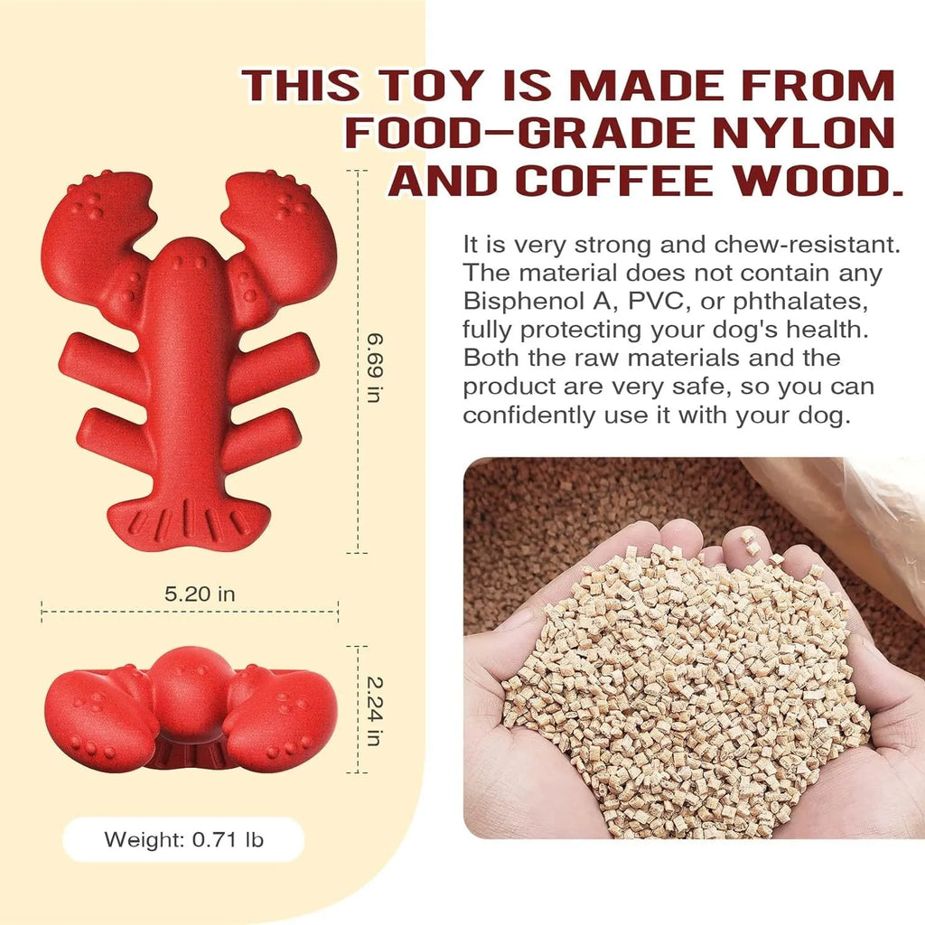 Red nylon dog chew toy for large breeds and aggressive chewers, measuring 170mm long.