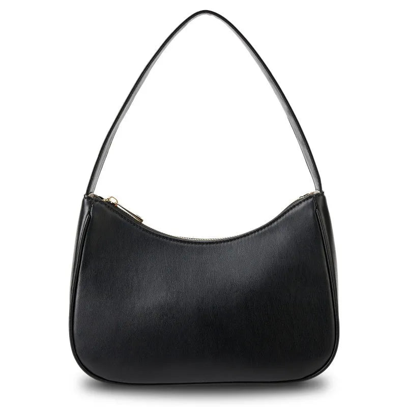 Simple retro waterproof shoulder bag in PU leather with adjustable strap
