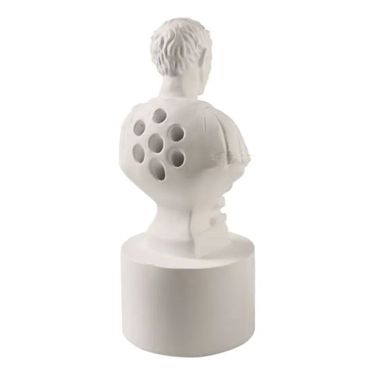 White American character modelling pen holder made from synthetic resin for desk organisation