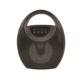 Portable Bluetooth speaker in black, blue, or pink with USB port and SD card slot
