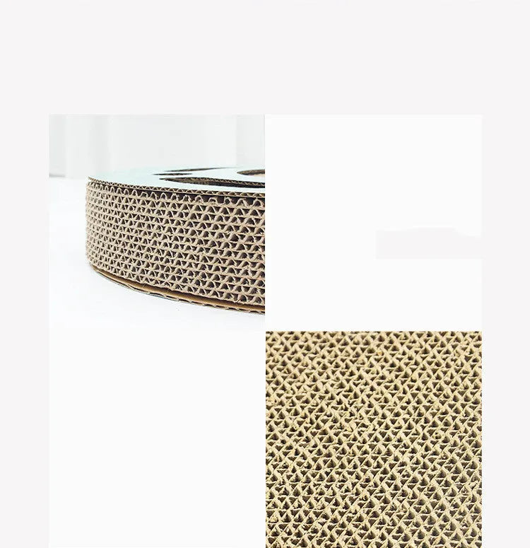 Large corrugated paper cat scratching board in rectangle, square or round style for indoor cats