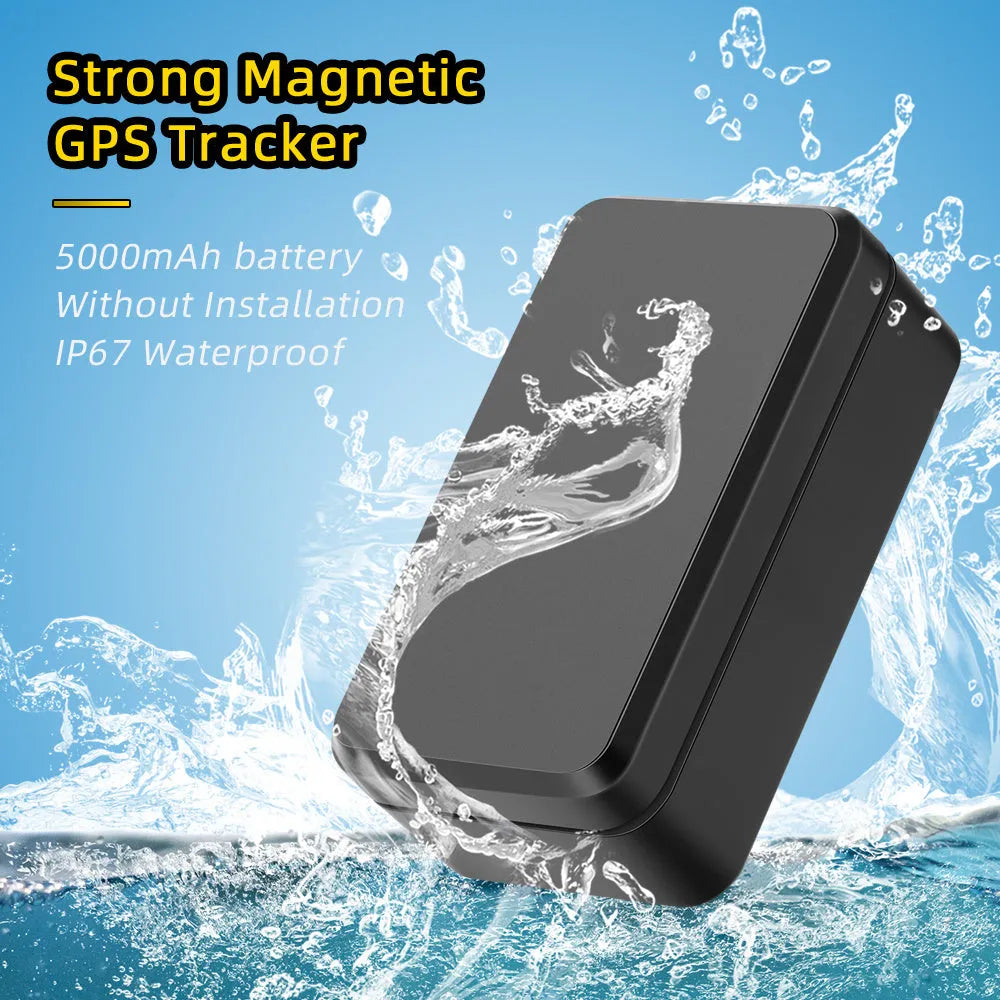 Black ABS GPS vehicle wireless locator with dry battery power for car tracking