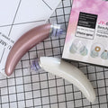 JY-666 electric blackhead suction instrument in rose gold or white colour for facial pore cleansing.