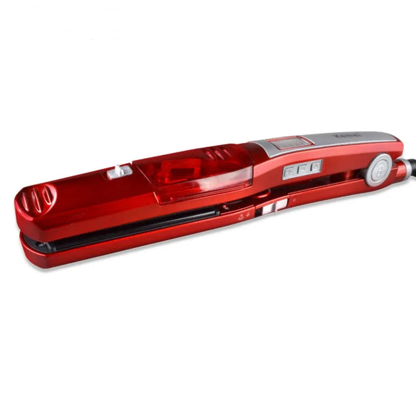 Hair straightener with steam hydration, tourmaline ceramic plates, 31mm diameter, ten temperature settings