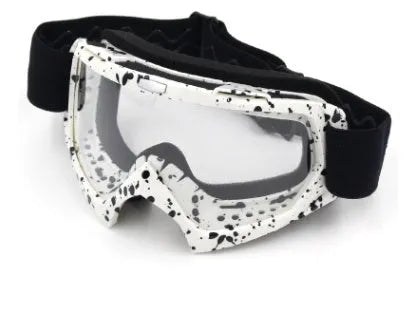 Adult anti-twist anti-fall sports goggles with TPU full frame in bright black transparent film, model MT003