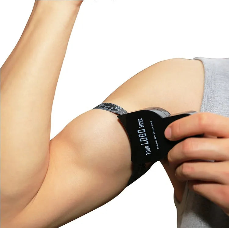 Black body fat caliper measuring instrument with ABS plastic construction and 0-70mm measurement range