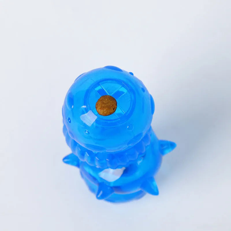 Blue TPR dog chew toy for teeth grinding and cleaning, 110 x 40 x 50mm, suitable for medium and large dogs