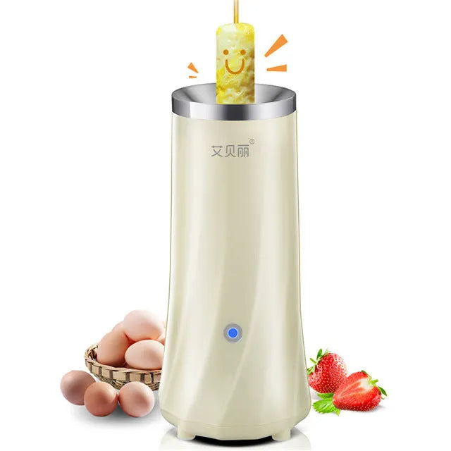 Beige mini breakfast machine with compact design for automatic morning meal preparation