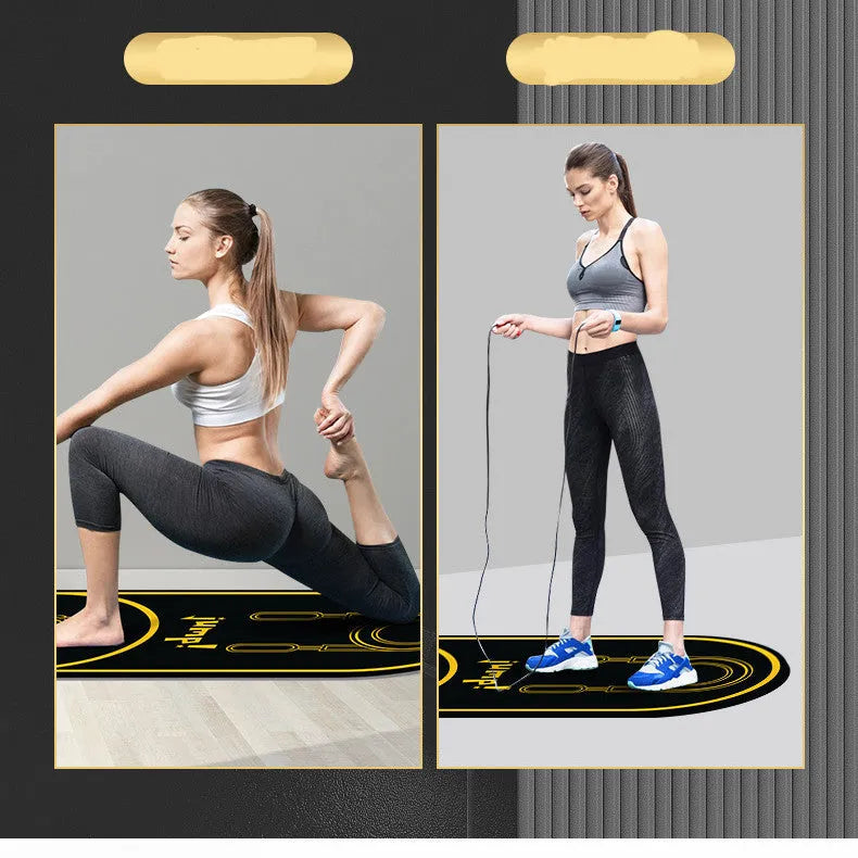 Faux leather yoga mat in black or pink with 6mm thickness shown in three size options