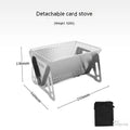 Folding stainless steel barbecue oven with charcoal grill for outdoor cooking