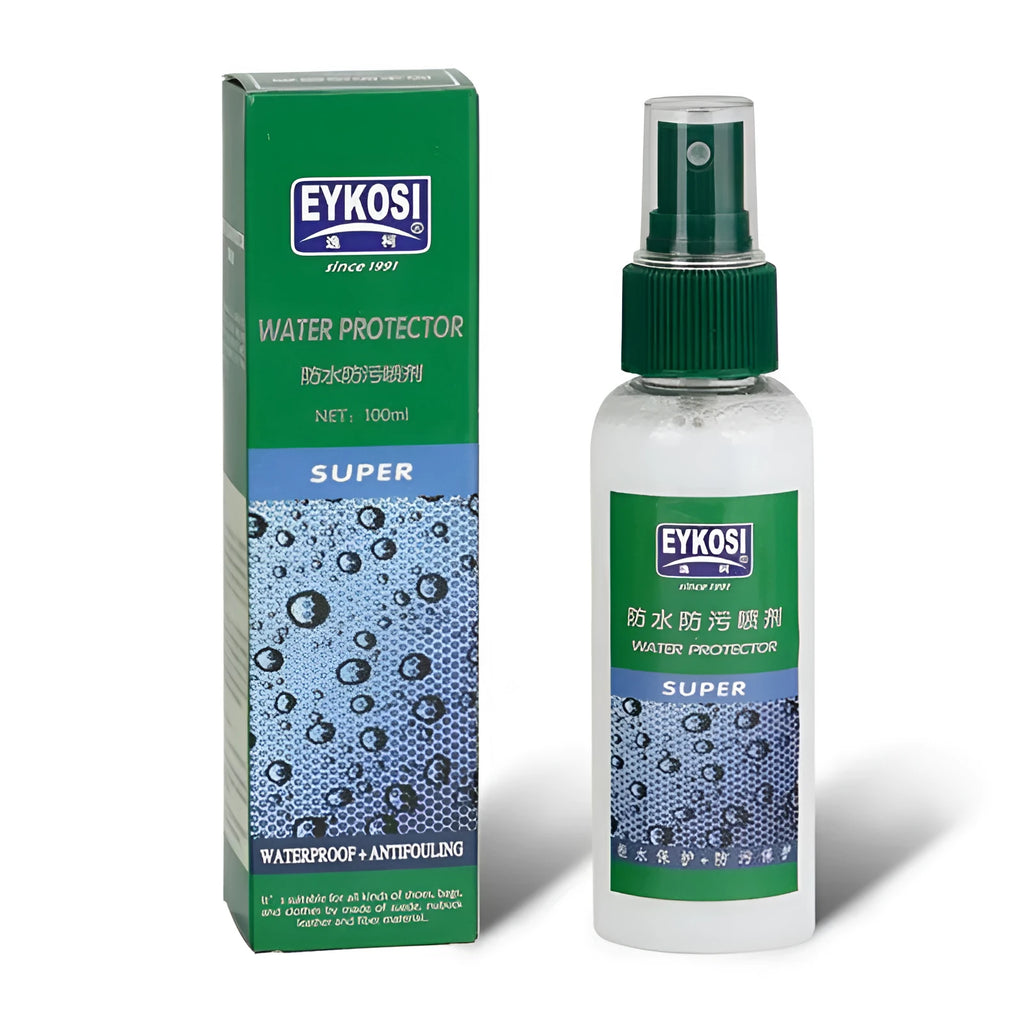 Blue waterproof spray shoe cleaner for leather suede nubuck and fibre shoes bags and clothing