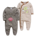 Baby onesie long sleeve cotton concealed button closure red group pattern infant bodysuit