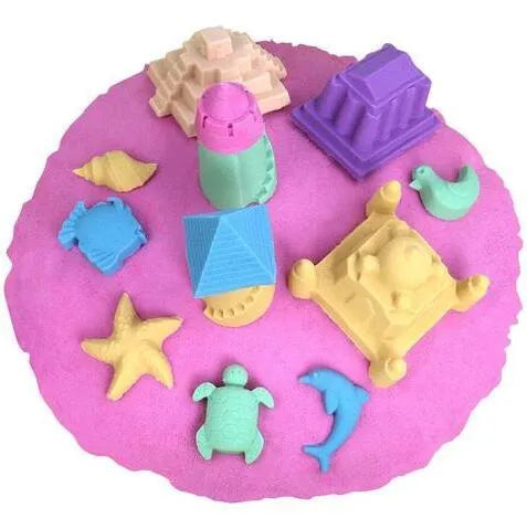 Kinetic Sand Space Colored Sand in blue colour in a plastic bag pack, non-toxic sea sand educational toy