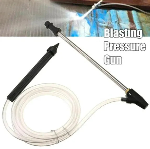 Ceramic sand blasting nozzle with stainless steel handle for Karcher pressure washers.