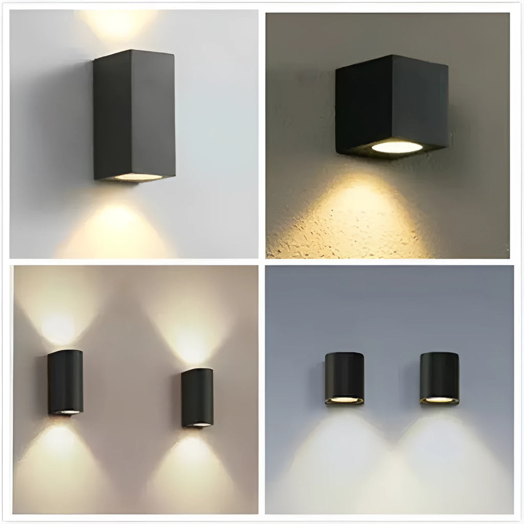Villa outdoor balcony aisle LED waterproof wall lamp warm white 3000K 110lm 60 degree beam
