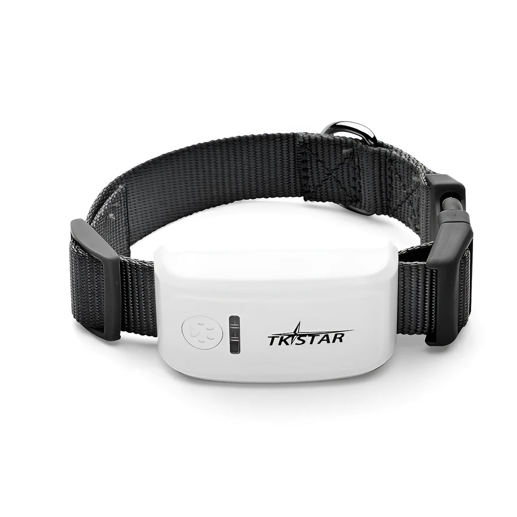 Cat GPS tracker locator device in black with real time tracking and geofence alert feature