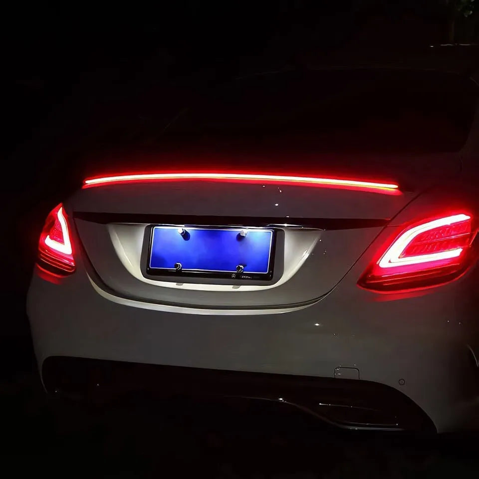 Automobile streamer tail LED turn signal showing extended wing in 1.2m or 1.3m length options.