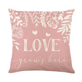 Red and white plaid heart print on a square 45cm Valentine's Day pillow cover