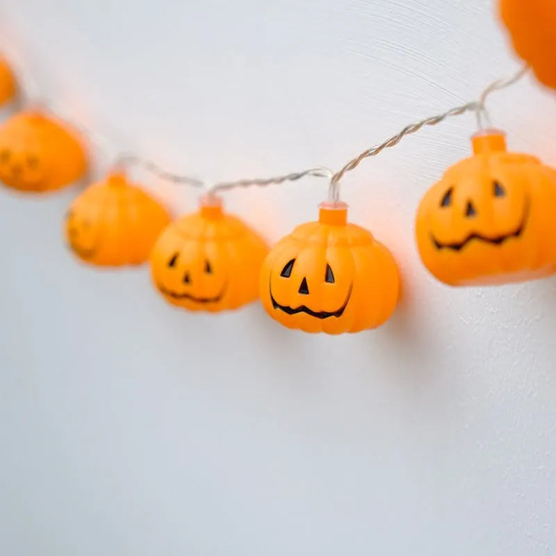 Halloween decoration LED string lights 1.5m 10 lights battery operated flexible wire