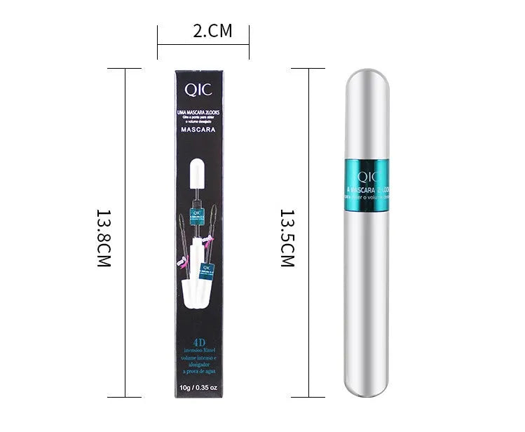 Two-in-one double mascara in silver packaging, volumising and lengthening formula, waterproof and smudge-resistant