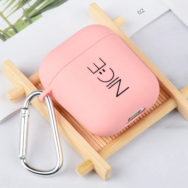 AirPods case cover with decorative pattern in PC material for Apple wireless headphones