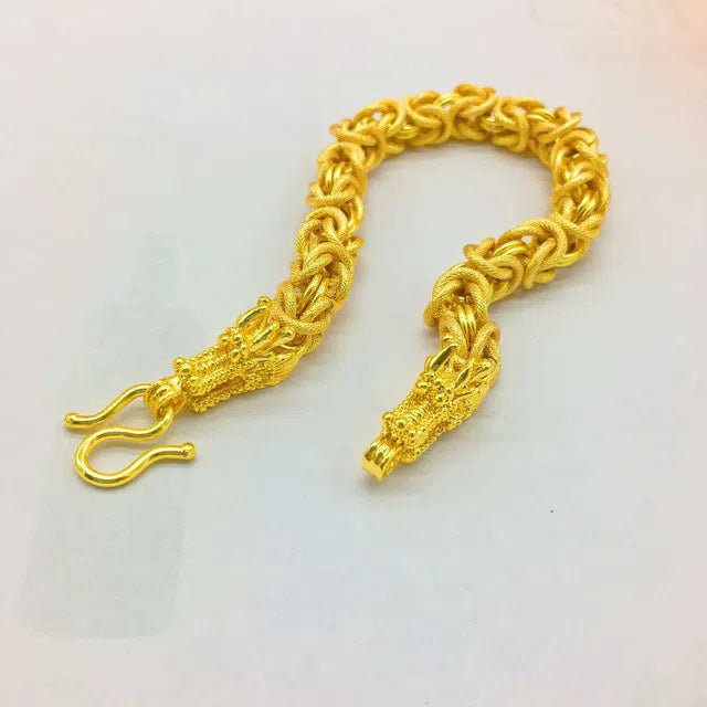 Gold plated 24K simulation bracelet for men with brass substrate and vacuum gold plating