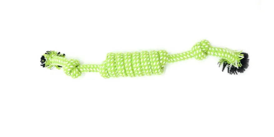12-piece pet rope toy set in assorted colours made from cotton rope weave for dog biting and teeth cleaning
