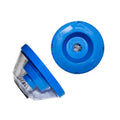 Blue plastic electric hammer dust cover accessory for capturing drilling debris