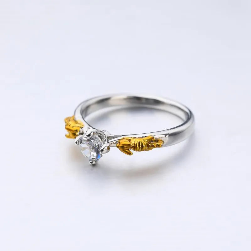 Black gold crown ring on copper base for cosplay and costume use