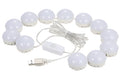 LED vanity light kit with 6000K daylight glow bulbs and smart touch dimmer for makeup mirror