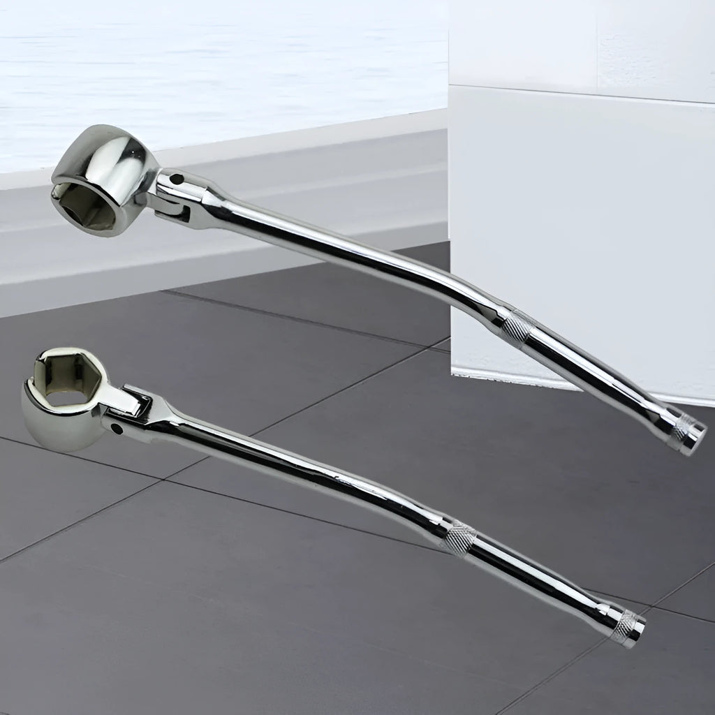 22mm hexagonal oxygen sensor removal tool with bright chrome finish and 270mm length
