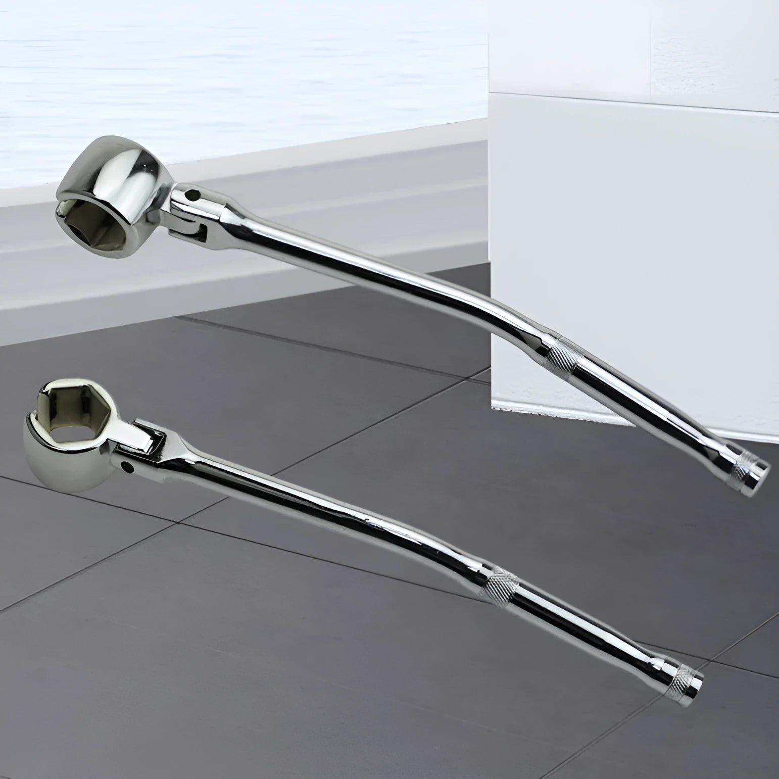 22mm hexagonal oxygen sensor removal tool with bright chrome finish and 270mm length