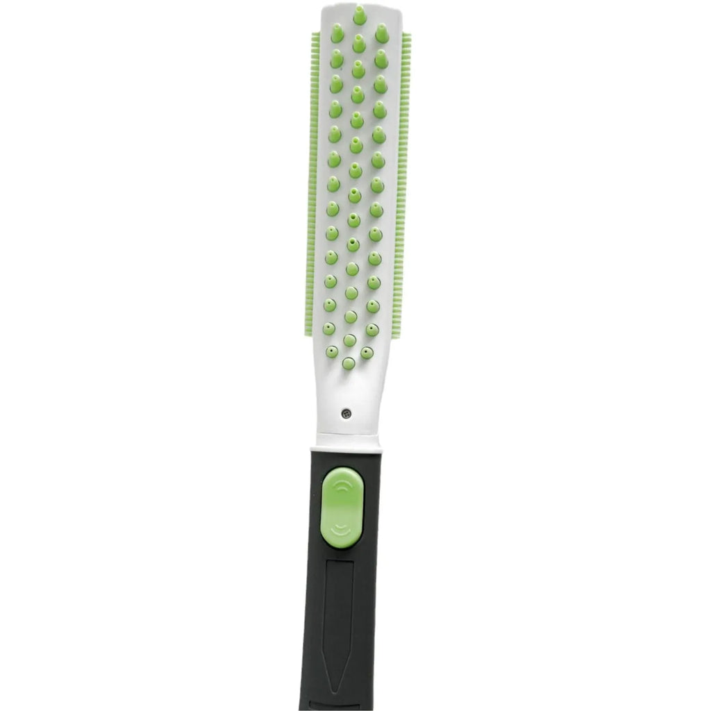 Pet bathing brush showerhead in green and white, made of ABS material, for washing dogs