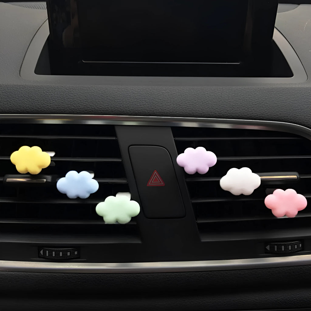 Resin Baiyun cartoon car fragrance clip in multiple colours for air vent attachment