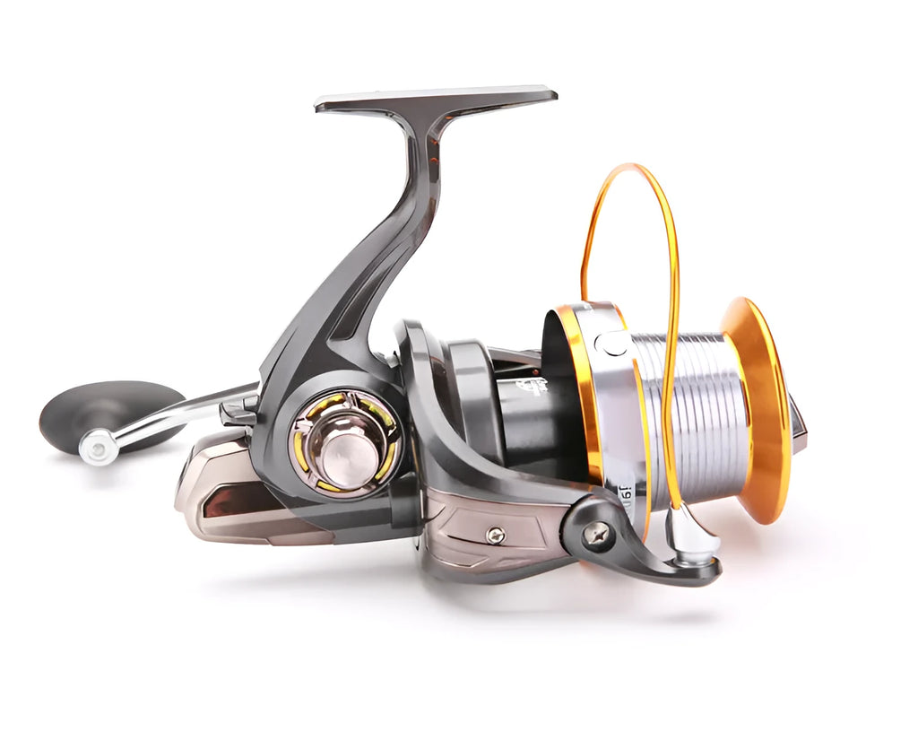 Orange 9000 series spinning reel with foldable handle and aluminium alloy body, 12+1 ball bearings