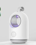 White and blue indoor mosquito killer lamp with UV light and silicone handle