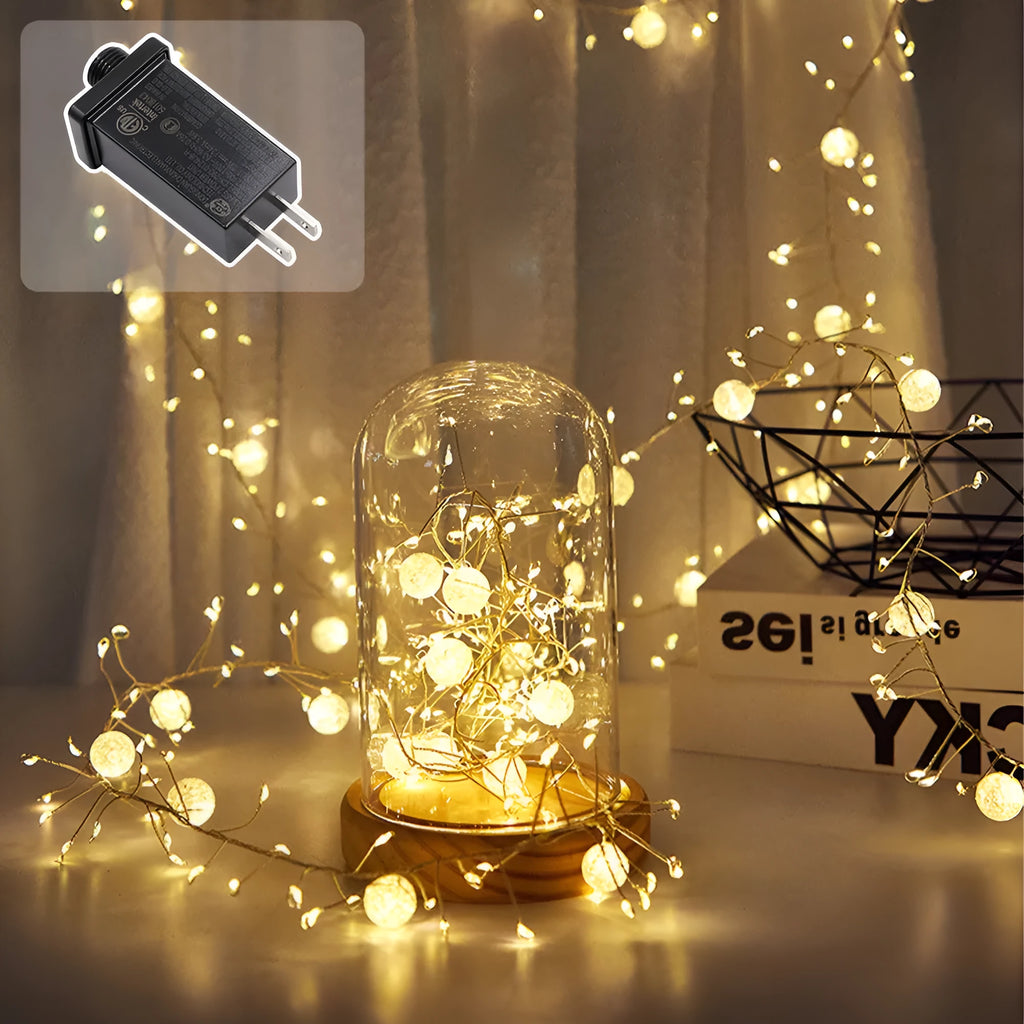 400LED flower-shaped fairy string lights 6 metres indoor decoration with IP66 protection