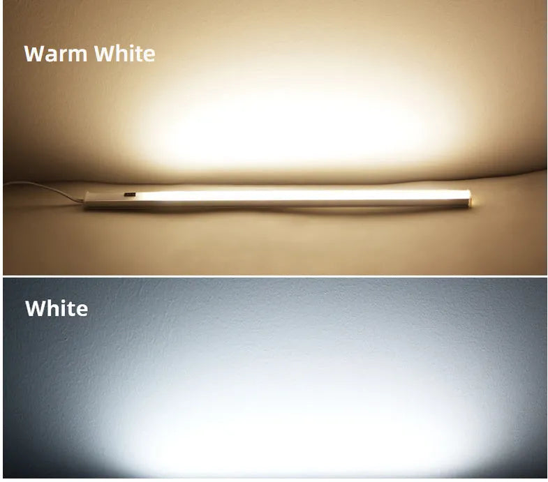Aluminium profile LED strip light bar for cabinets in three length options.
